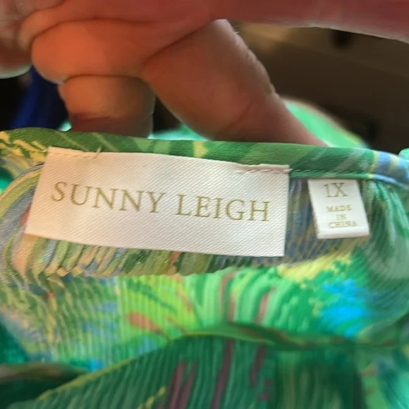 Sunny Leigh Blouse Size 1X Babydoll Spring - Picture 6 of 7